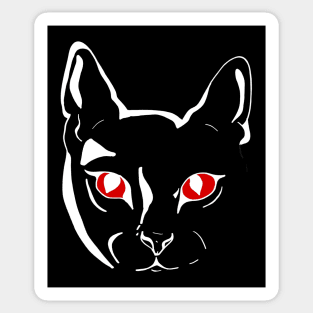 Cat face with red eyes Sticker